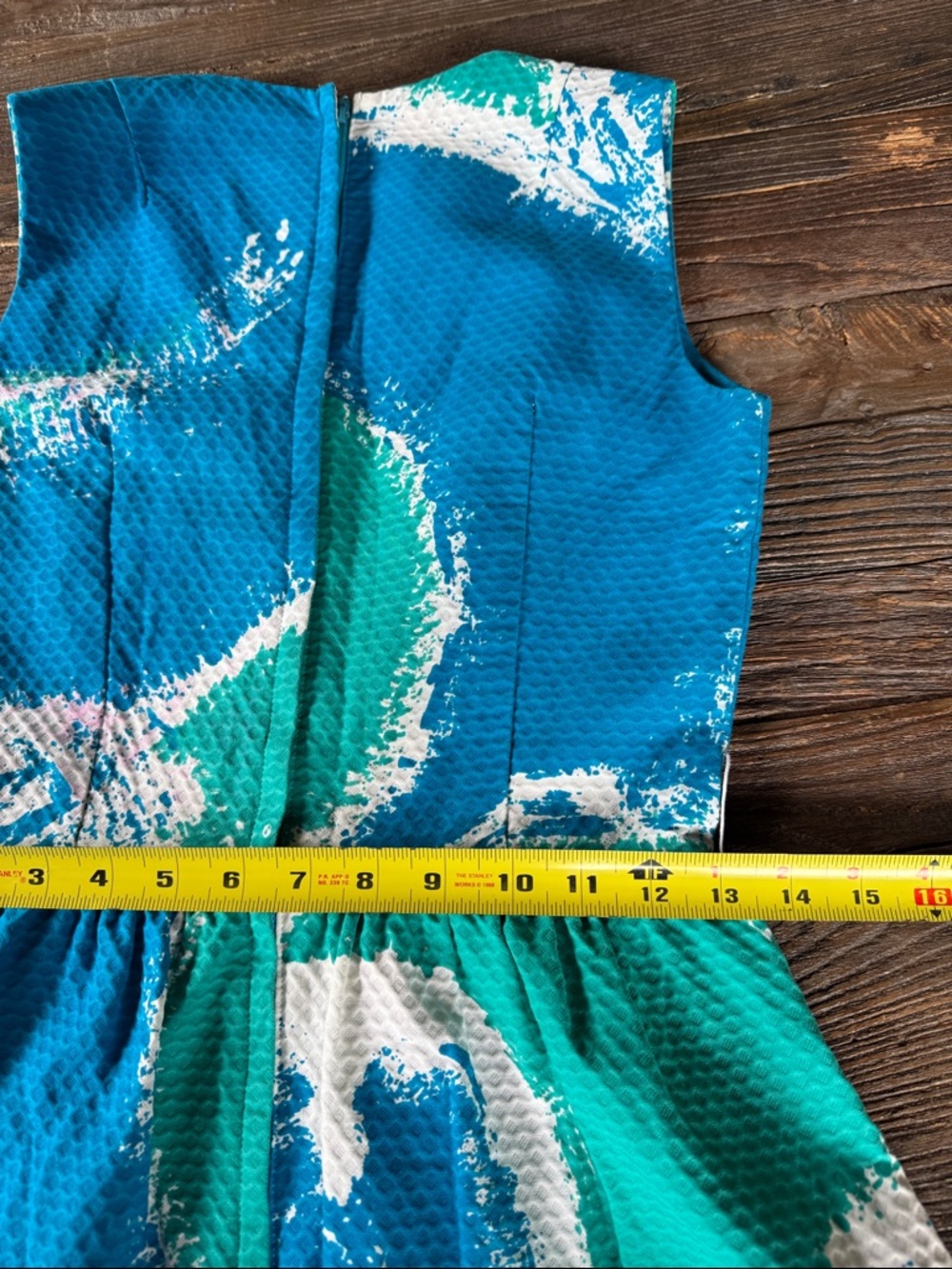 Malia of Honolulu vintage waffle bark cloth maxi Hawaiian sleeveless dress XS - Picture 10 of 10